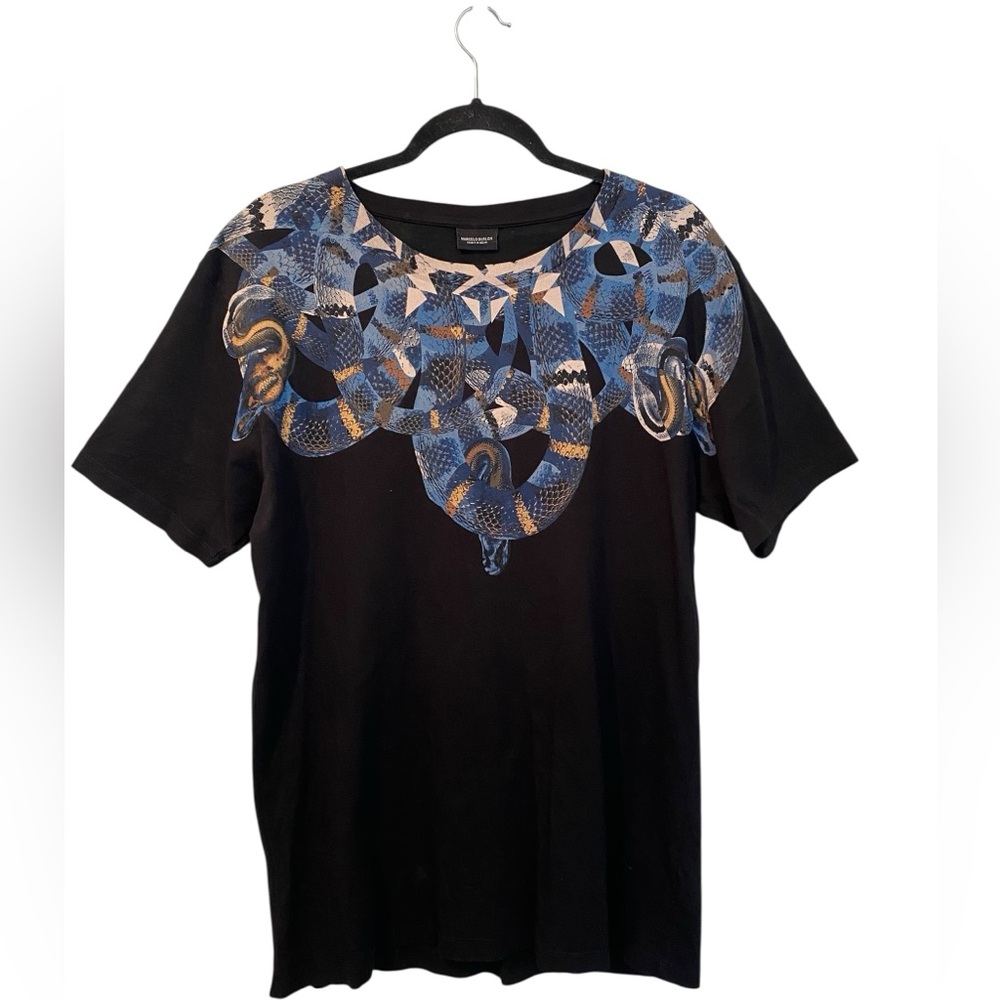 Marcelo Burlon Leonardo Snake Print Black T-Shirt